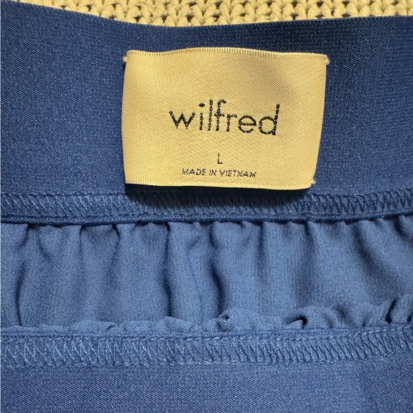 Aritzia Wilfred Twirl skirt Pleated chiffon midi skirt in Medium/ Royal blue - Picture 4 of 8